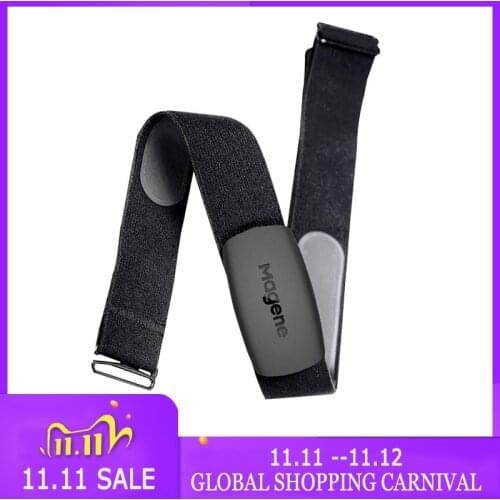 ANT + Bluetooth Heart Rate Monitor for Men and Women IP67 Waterproof Sports Running Sensor with Chest Strap Adjustable