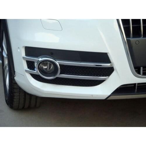 Bbincar Styling ABS Chrome Front Bumper Fog Light Lamp Cap Cover Chrome Trim Molding Accessories For Audi Q3 2012 2013 2014 2015