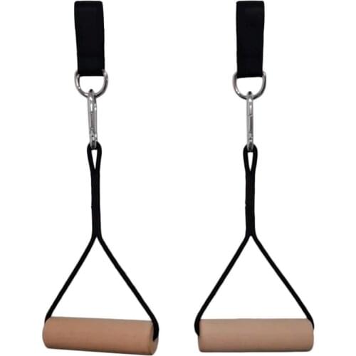 Wooden Gymnastic Rings Adjustable For Pull Up Fitness Accessories Outdoor Portable Simple Sticks Arm Strength Training Equipment