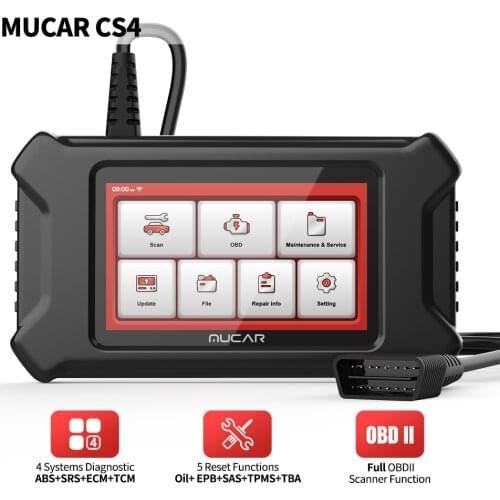 MUCAR CS4 Car Obd2 Scanner Car Tool ABS/SRS/ECM/TCM System Free Lifetime Diagnostic Tool PK Thinkscan Plus Scanner Automotriz