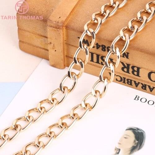 2 Meters 8x5MM Champagne Gold Color Iron Extended Chain Connect Chains Necklace Chains Diy Jewelry Findings Accessories
