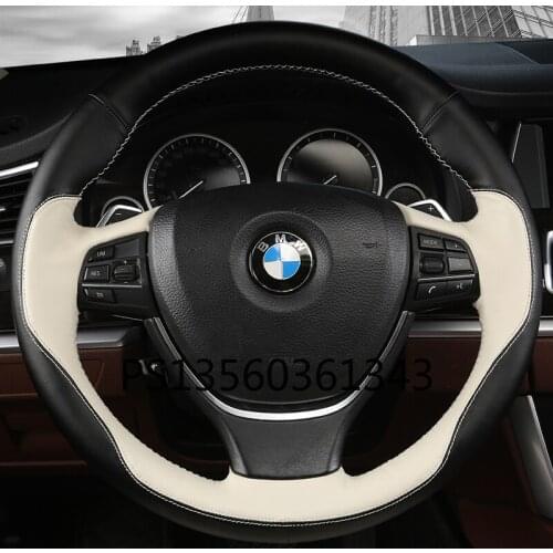 For BMW 5 Series 3 Series 2 Series 6 Series 1 Series 7 Series X1 X2 X3 X4X5X6X7 Hand-stitched leather suede steering wheel cover