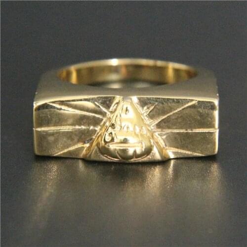 Egypt Ring Stainless Steel Mens Ring New Fashion Punk Biker Golden Ring