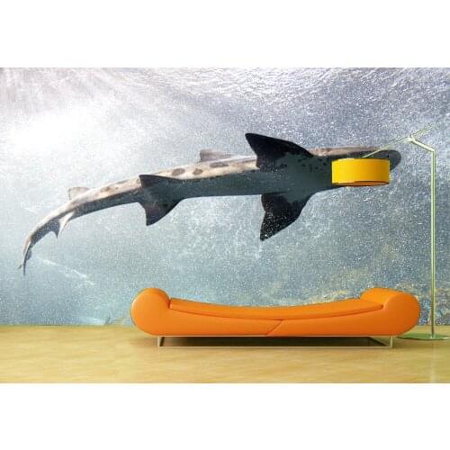 Custom Wallpaper Murals Large Wall Underwater Shark Animal Wall Mural Wall Stickers De Parede 3D Wallpaper For Walls