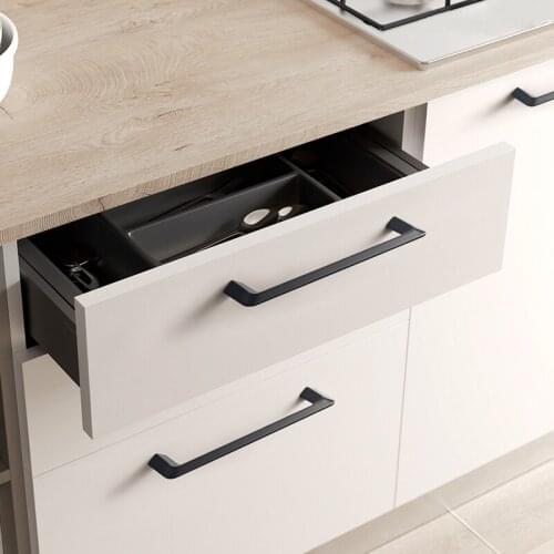 Geometric Cabinet Door Cabinet Drawer Handle Pull American Modern Minimalist Nordic Black Wardrobe Door Single Hole Knobs