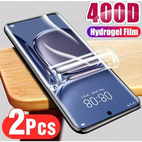 Hydrogel film for huawei p50 pro 2021 hauwei p 50 pro 50pro huaweii p50pro screen protector 2pcs phone film cover not glass