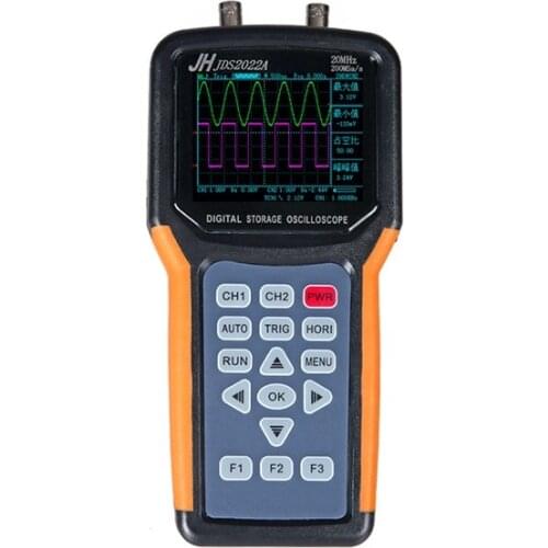 JDS2022A Handheld Oscilloscope Portable Oscilloscope JDS-2022A 20MHz 2 Channels Digital Storage Dual Channel 200M Sa/S