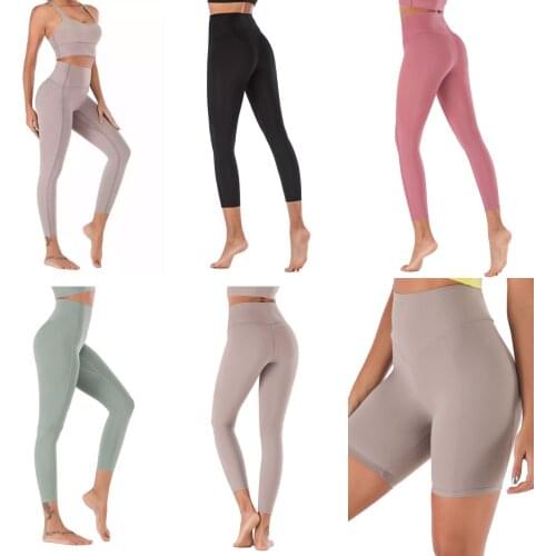 Naked-Feels Yoga Set Yoga Clothes Leggings Set Workout Gym Yoga Pants Women Squat Proof High Waist Fitness Tights Sport Leggings