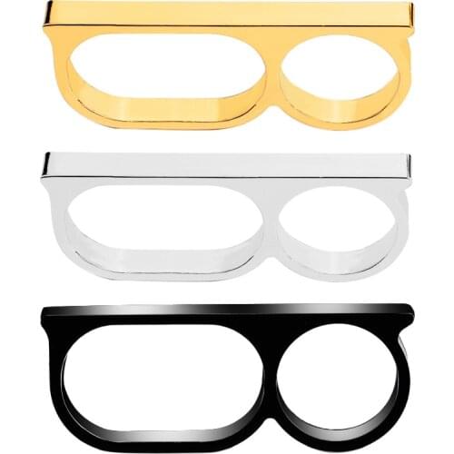 Creative B Shape Rings Women Men Jewelry Punk Style Gothic Hiphop 3 Colors