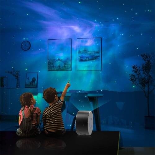Lamp Galaxy Projector Night Light Star Rotating Water Waving Night Light Kid Gift Galaxy Projector Lamp LED Music Player Bedroom
