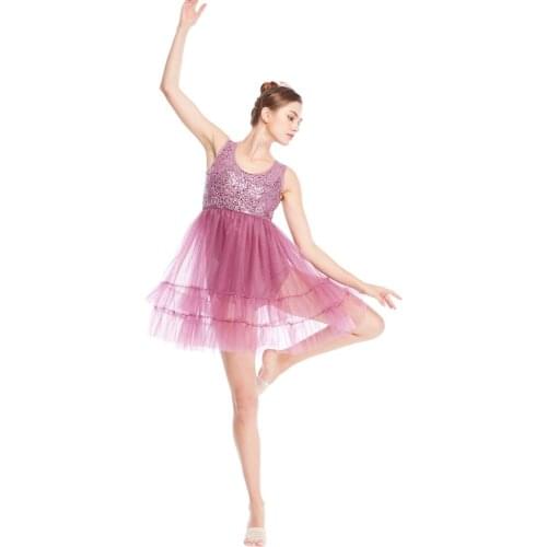 MiDee Lyrical Costume Dance Dress Stage Competition Performance Dresses Clothes