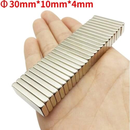 30x10x4mm Bar Magnets Earth-Cuboid Samll Rectangle Magnets Strong Powerful Permanent Rare Earth Magnets Imanes Magnetic Strip
