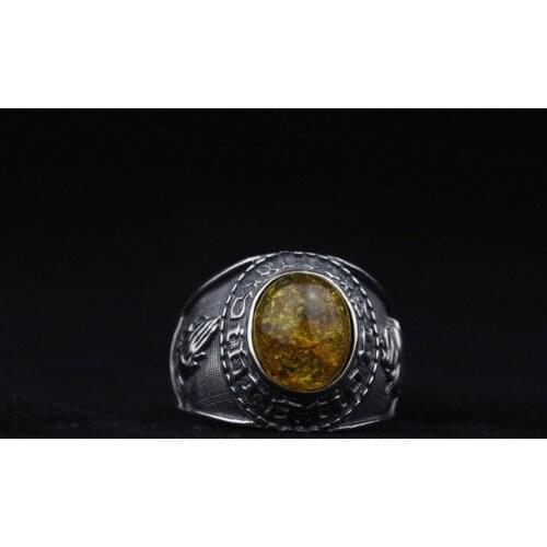 100%S925 sterling silver vintage Thai silver ring pure natural beeswax men and women ring