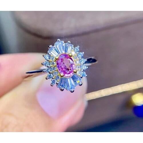 Real Aad Natural Sapphire Rings 925 Sterling Silver Fine Jewelry For Engagement