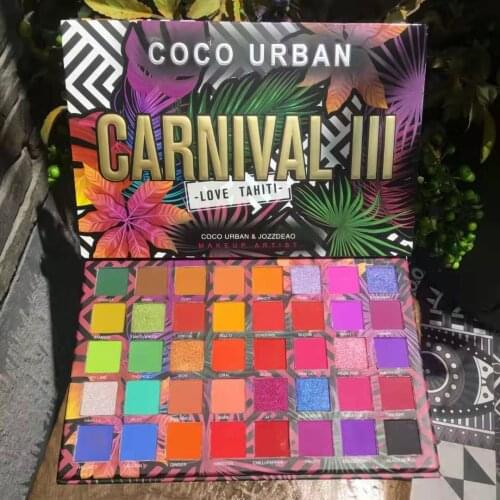 Coco Urban 40 Colors Rainbow Eyeshadow Palette Vivid Plant Summer Glitter Eye Shadow Shimmer Matte Eyes Cosmetic