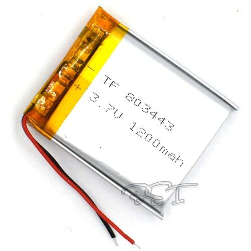 5Pcs 3.7V Rechargeable 1200mAH 803443 Li-Polymer Lithium Ion Li-ion Battery For Toy GPS Mp3 Mp4 Speaker Reader Recorder Camera