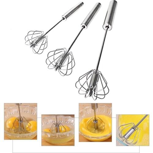 Stainless Steel Eggs Beater Semi-Automatic Whisk Turning Egg Stirrer Kitchen Egg cuisine outils accessoires Kitchen Accessories