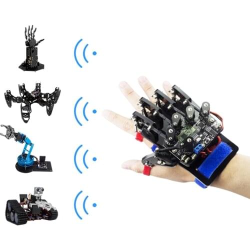 Wearable Mechanical Glove Wireless Somatosensory Controller Control Exoskeleton DIY RC Robot Hand Palm Finger Remote Control