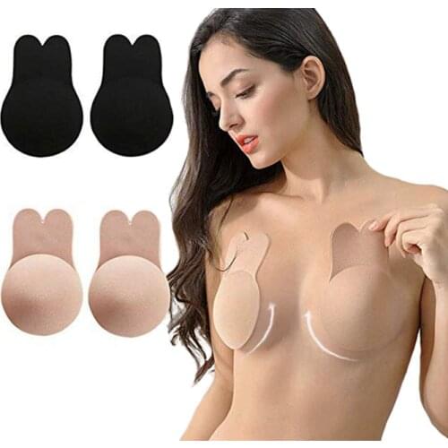 Silicone Adhesive Sticky Bras For Women Sexy Rabbit Strapless Bra Breast Lift Tape Sujetador Invisible Lingerie Pad Push Up Bra