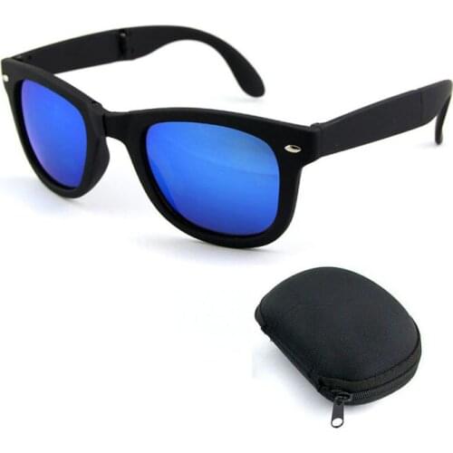 Trend Folding Fashion Round Frame Retro Black Women Man Sunglasses Versatile and Easy To Carry Outdoor Travel Sun Glasses