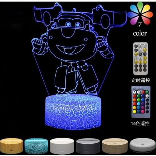 TAKARA TOMY Super Flying Man 3D Night Light Creative Gift Light LED Colorful Touch Small Table Lamp Christmas Birthday Gift