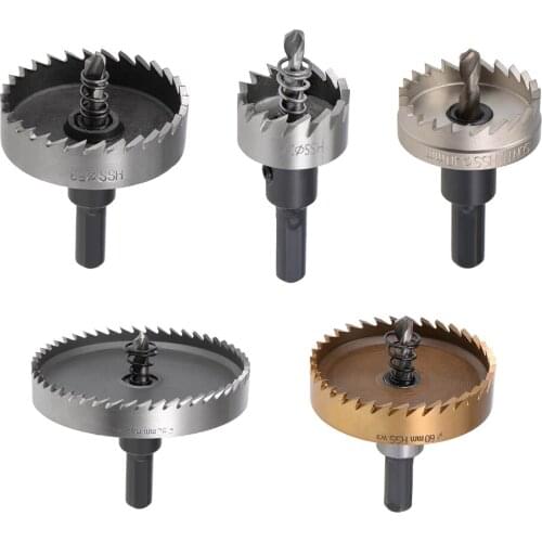 Uxcell 1PCS HSS Hole Saw Drill Bit Cutter Hex Wrench for Metal Alloy Wood Aluminum Plate Plastic Sheet etc. Length 27-80mm