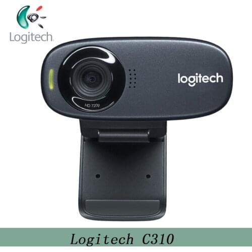 Logitech C310 HD 720P Webcam with 5MP Photos Built-in MIC Auto Focus Support Official Inspection for PC Notebook