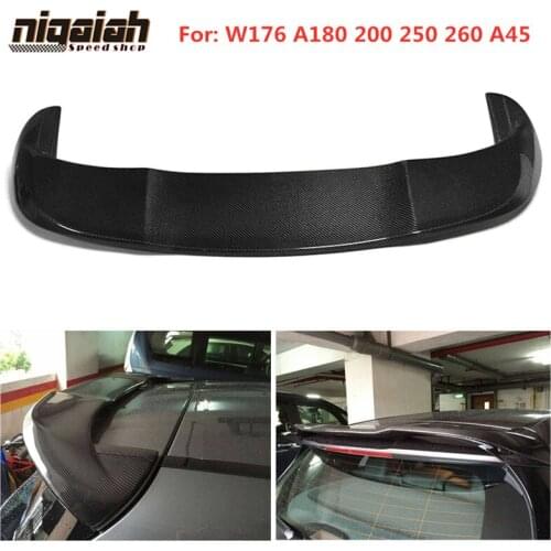 W176 Car Rear Spoiler Carbon Fiber Trunk Roof Lip Decoration Trim For Mercedes Benz A Class W176 A180 200 250 260 A45 2013-2018