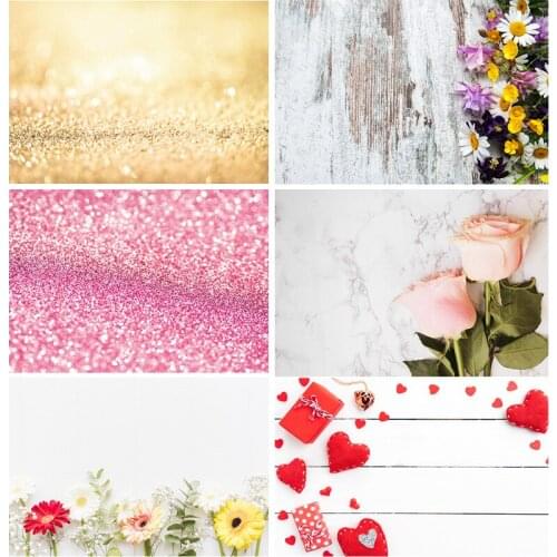 ZHISUXI Vinyl Photography Backdrops Prop Valentines day wood flower Theme Photography Background QJ91220-96