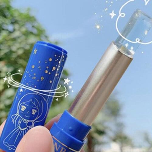 1pcs Gold Leaf Jelly Moisturize Lipstick Makeup Temperature Color Change Lip Balm Long-lasting Nourish Lips Care Dropshipping