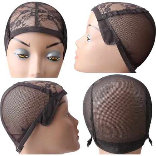 10PCS Black Lace Wig Caps For Making Wigs Hot Dome Cap For Wig Hair Net Hair Weaving Stretch Adjustable