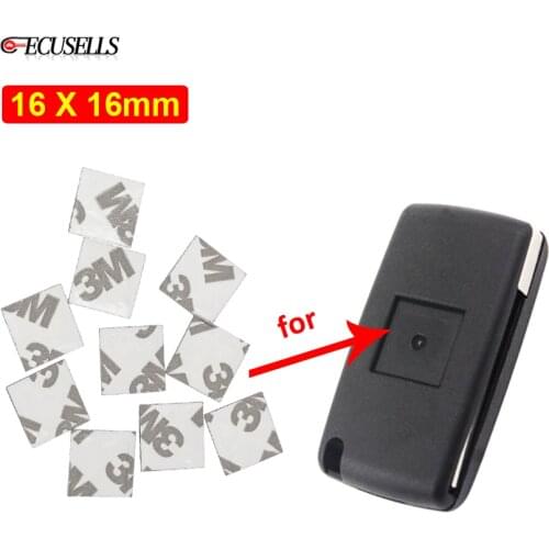5/10/20/50Pcs 16X16mm Car Key Shell Square Emblem Symbol Sticker Logo for Citroen For Peugeot Remote Car Key