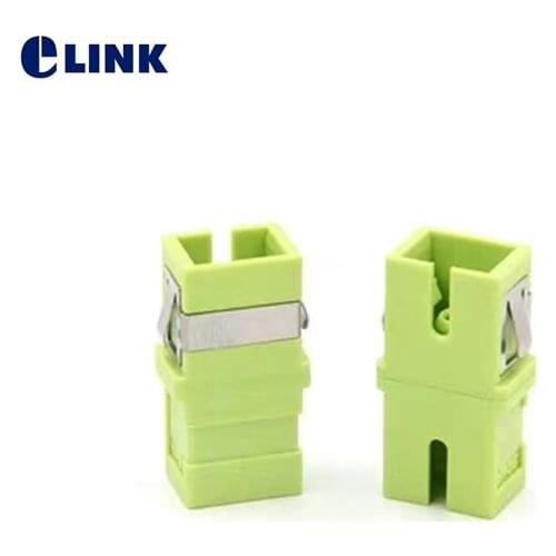 50pcs fiber optic SC adapter without flange OM5 Lime Green ftth coupler simplex free shipping SC connector flangeless IL