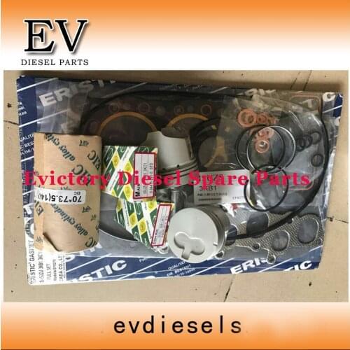 For Isuzu 3KB1 piston piston ring cylinder liner 3KB1 full cylinder head gasket crankshaft/con rod bearing