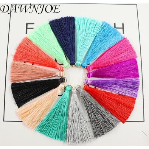 7 cm 20 Mix Colorful Cotton Silk Ring Tassel Brush Charm DIY Making Sati Tassels Earrings Pendant Jewelry Supplies Finding