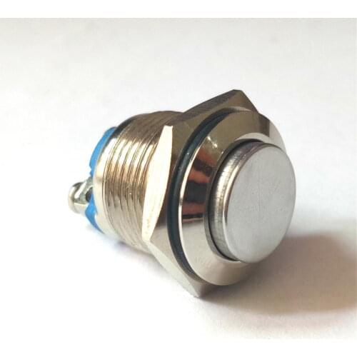 5Pcs 6mm Round Metal SPST Momentary Push Button Switch 1NO P67 Waterproof Screw Terminals Silver Contact