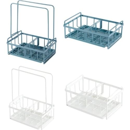 Kitchen Sponge Storage Rack Rag Holder Towel Shelf with Drain Pan Sink Organizer Sink Basket Dish Cloth Hanger Shelf