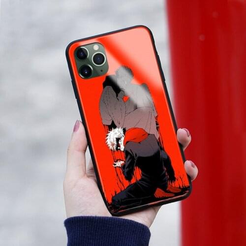 Sukuna Yuji Itadori Anime Glass Soft Silicone Phone Case FOR iPhone SE 6s 7 8 Plus X XR XS 11 12 Mini Pro Max Cover Shell