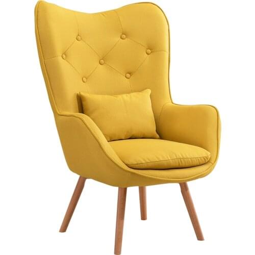 H Nordic Single Living Room Sofa Balcony Apartment Mini Chair Modern Minimalist Sofa Personality Leisure Bedroom Room Chair