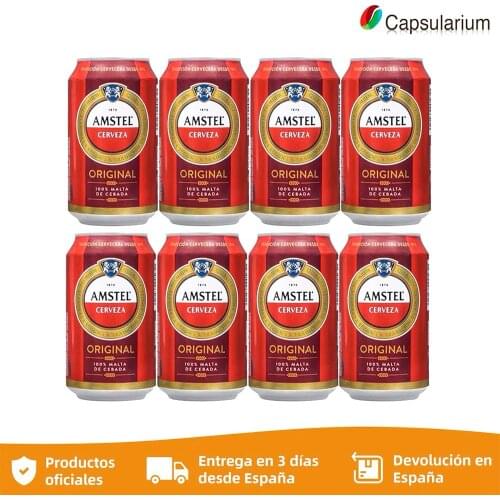 Original Amstel beer pack 8 cans 33 cl