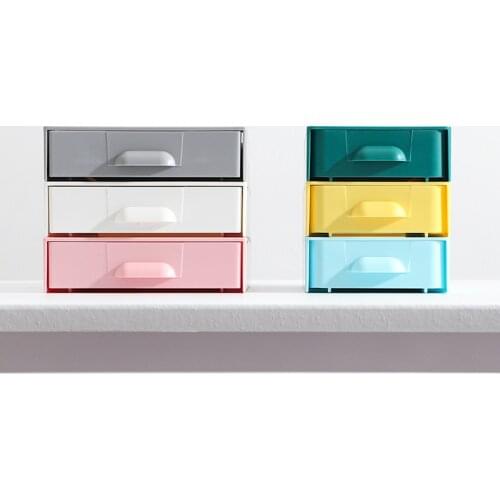 Plastic drawer type storage box hidden drawer pen box office desk bottom paste storage box pencil case