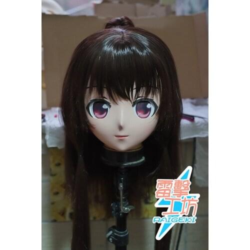 RAIGEKI MAKS 59) Resin 3/4 Head Female/Girl Kigurumi Anime Cosplay Masks Crossdress Japan Role Lolita Crossdresser DOLL BJD Cos