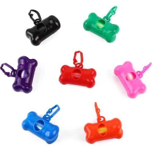 Pet Dog Poop Bag Bone Shape Dispenser Waste Garbage Carrier Holder Dispensers Poop Bag Dogs Trash Cleaning Tool Pet Products