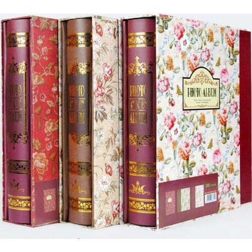 Luxury Boxed Family Photo Album Floral 8 Inch Photo Storage Book Graduation Scrapbook Wedding Romantic Memory Record Case Gift