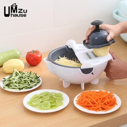 Manual Slicers Food Multi Vegetable Processors Cutter with Drain Basket Grater Skiving Machine Home Kitchen Dining Organization