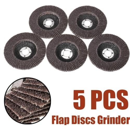 5Pcs 100mm Metal Sanding Flap Discs Angle Grinder Wheels Blades 80 Grit Professional Flap Discs Orbital Sander Pad Tool