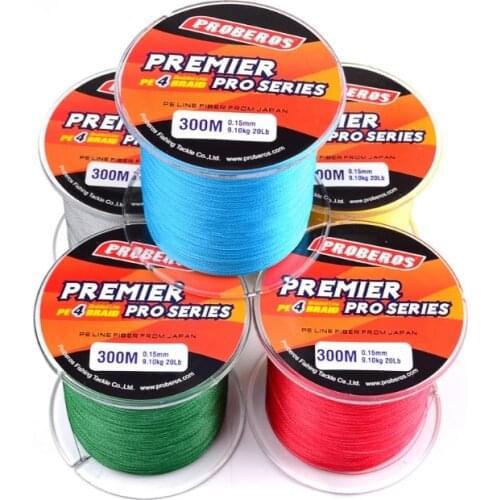 300M Super Strong 4 strands Braided Wire Fishing Line 6-100LB PE Material Multifilament Carp Fishing For Fish Rope Cord