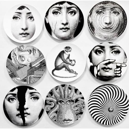 Milan Plate 6/7/8/10" Wall Plate Ceramic Plate Decorative Plate Lina Porcelain Plate Beauty Decorative plaque