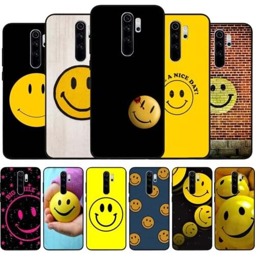 Funny always smile black soft silicone Luxury Phone Case For Redmi note 9 8 7 Pro S 8T 7A TPU protection Cover shell