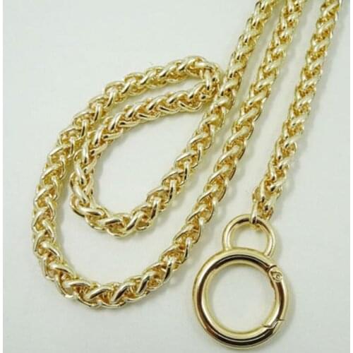 8mm gold Replacement Chain Shoulder Strap Metal link Clasp Purse Chain bag chains replacement